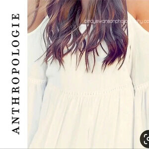 BIRDCAGE Label Boho Cream Cold Shoulder Dress by
Anthropologie